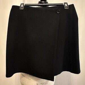 COS black wrap mini skirt